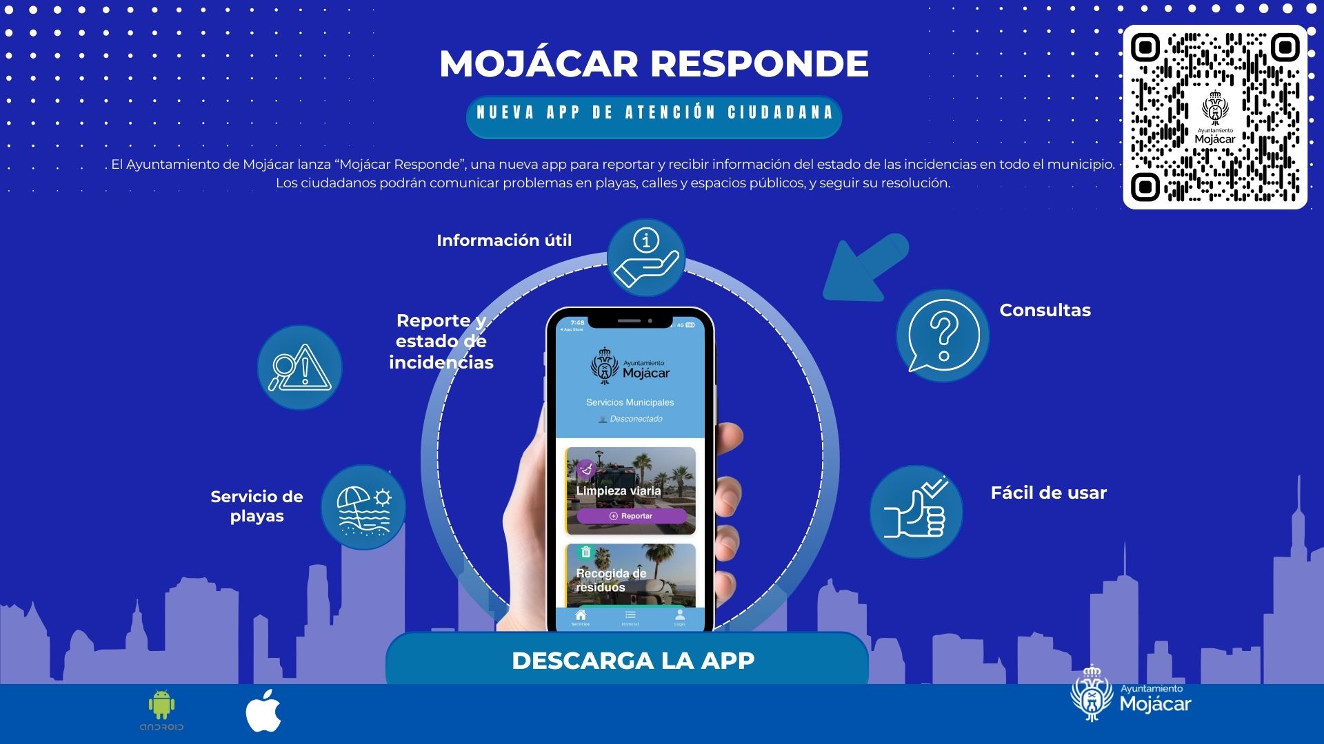 Mojácar Council has launched “Mojácar Responde,” (Mojácar Responds) a new mobile application designed to improve communication between residents and municipal services. 